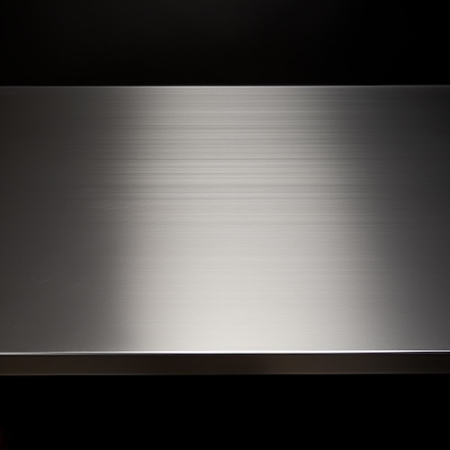 A brushed plate of stainless steel