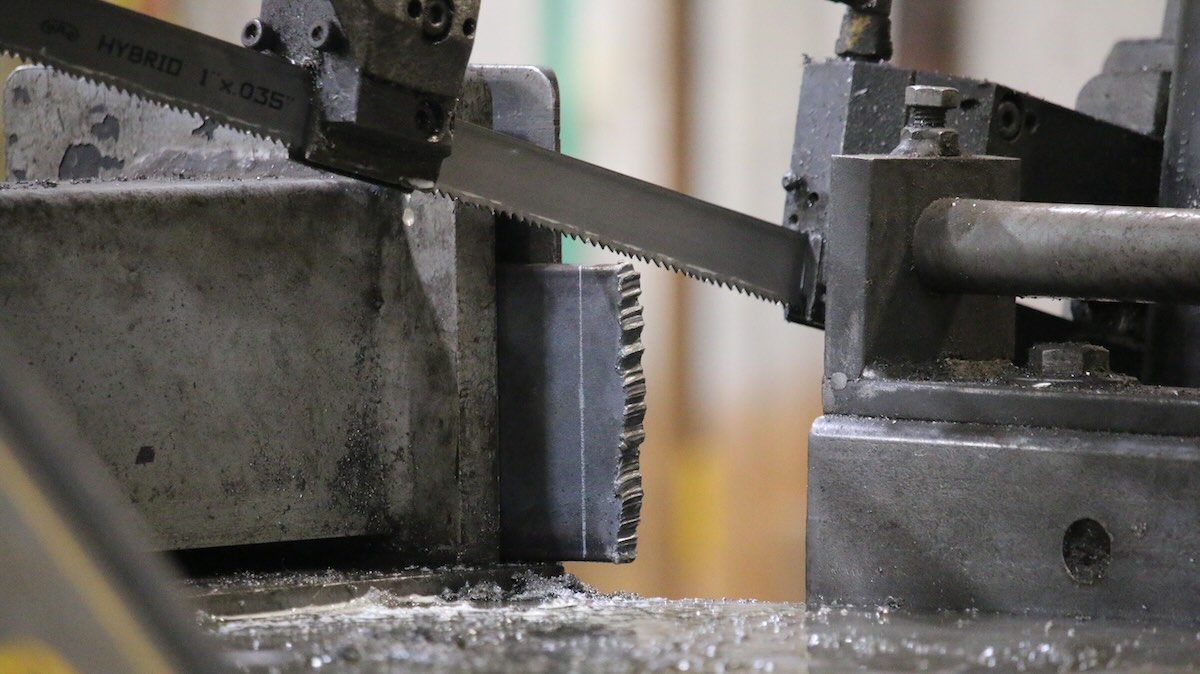 A precisely cut piece of metal